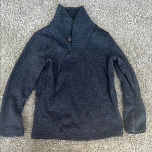 Kids Black Sweater with Button Detail